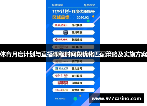 体育月度计划与直播课程时间段优化匹配策略及实施方案